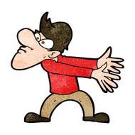 cartoon annoyed man gesturing N9