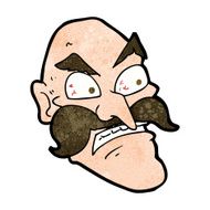 cartoon angry old man N125