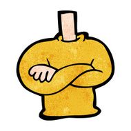 cartoon folded arms body N9