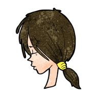cartoon girl looking thoughtful N8