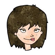 cartoon smiling woman N10