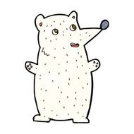 funny cartoon polar bear N13