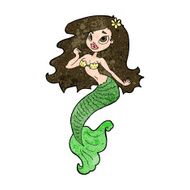 cartoon pretty mermaid N31