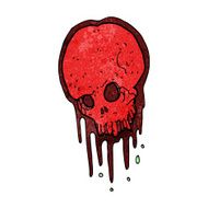 cartoon scary skull N22
