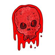 cartoon bloody skull N3