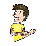 cartoon man with tattoos N8