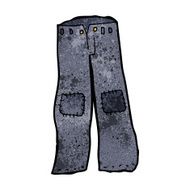 cartoon patched old jeans N19