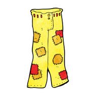 cartoon patched old jeans N20
