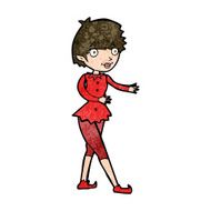 cartoon christmas elf woman N9