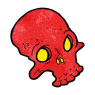 cartoon spooky skull N138