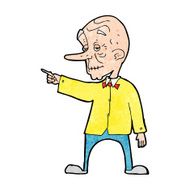 cartoon old man pointing N8
