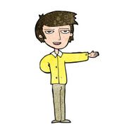 cartoon man gesturing welcome N9