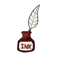 cartoon ink bottle N13
