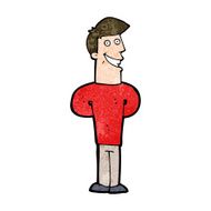 cartoon grinning man N72