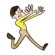 Cartoon Man Running Away N13