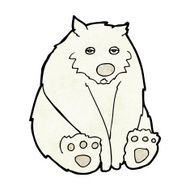 cartoon unhappy polar bear N5