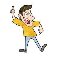 cartoon man with great idea N33