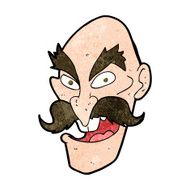 cartoon evil old man face N9