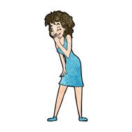 Cartoon Woman Laughing N11