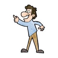 cartoon man pointing and laughing N30