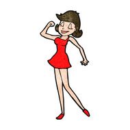 cartoon woman with can do attitude N9