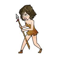 cartoon cave girl N8