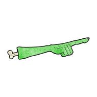 cartoon pointing zombie arm N3