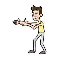 cartoon man desperately explaining N9