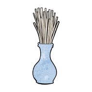 cartoon reeds in vase N9