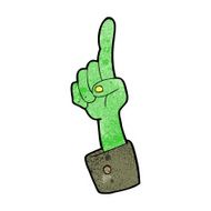 cartoon pointing zombie hand N15