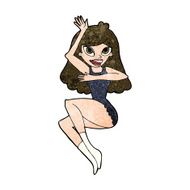 cartoon woman in lingerie N38