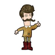 cartoon old man in poor clothes N8