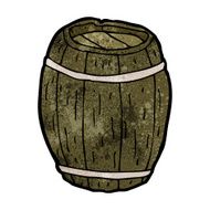 cartoon wooden barrel N4