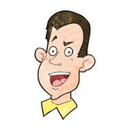 cartoon male face N16