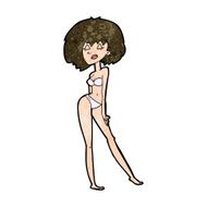 cartoon woman in bikini N46