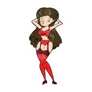 cartoon woman in lingerie N39