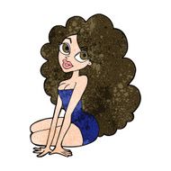 cartoon pretty woman N227
