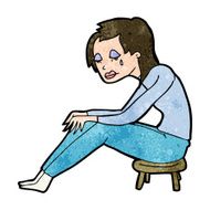 cartoon crying woman N2