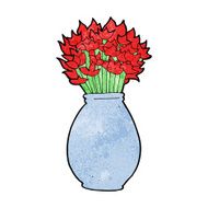 cartoon vase of flowers N9