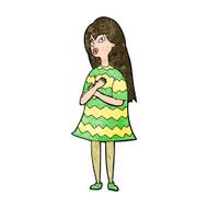 cartoon surprised girl N17