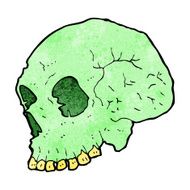 cartoon spooky skull N139