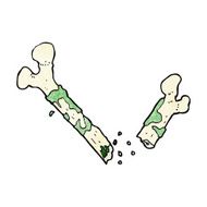gross broken bone cartoon N9
