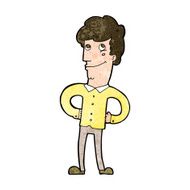 cartoon happy man N393