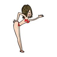 cartoon woman in bikini N47