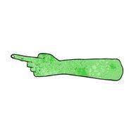pointing zombie hand cartoon N6