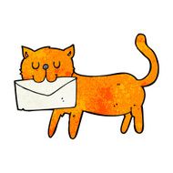 cartoon cat carrying letter N9