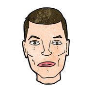 cartoon serious male face N8