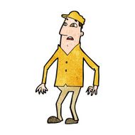cartoon shocked man N105