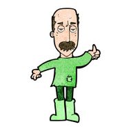 cartoon annoyed old man N53
