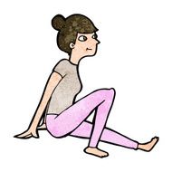 cartoon woman sitting N18